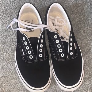 Black and white vans
